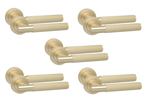Door handles satin brass - handles,
