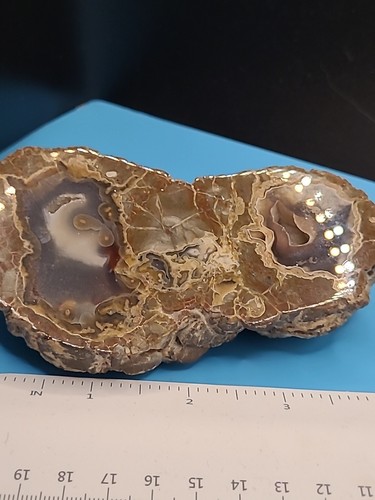 Thunder egg agate half geode - thunder,