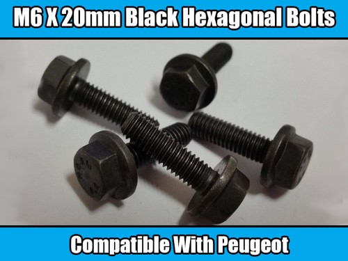 10x bolts for peugeot - for, black