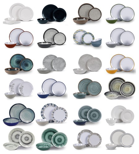 12pc melamine dinner set - 12pc,