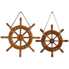 Office Wooden Boat Oar Party Decor Ship Wheel Wall Hanging Ornament