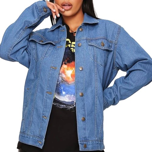 Womens oversized denim jacket - oversized,
