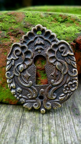 Old decorative brass door - decorative,