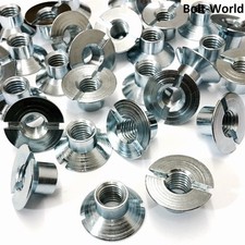 SLOTTED COUNTERSUNK NUTS FREE CUTTING STEEL BRIGHT ZINC PLATED M3 M5 M6 M8 M10