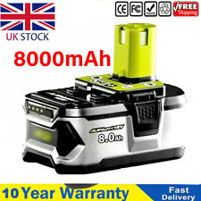 8.0AH For Ryobi 18V Battery P108 Lithium Battery RB18L50 RB18L40 P104 18 Volt 