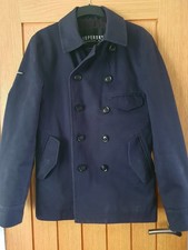 SUPERDRY NAVY DOUBLE BREASTED JACKET  SIZE SMALL