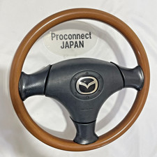 NARDI Wood / Leather Steering Wheel with Horn MX-5 miata Roadster MAZDA NB8C