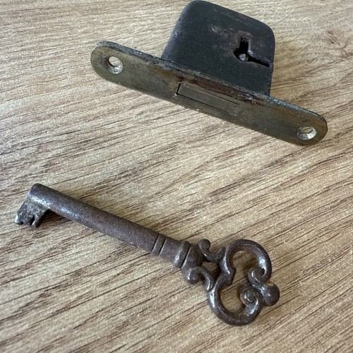 Vintage lock ornate key for - key,