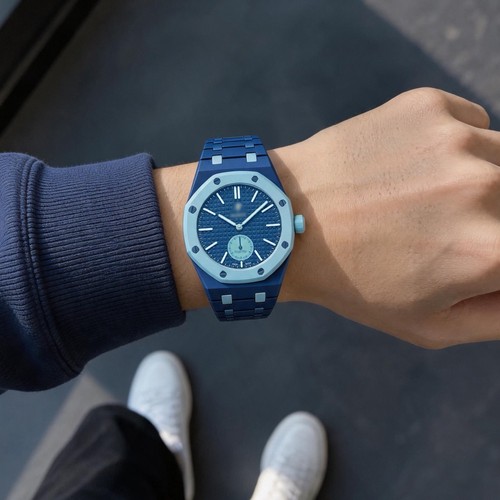 Blue strap for swatch royal - blue, ap