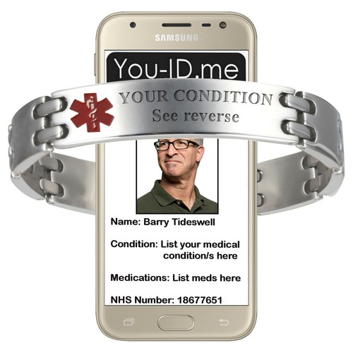 Alert bracelet mens - , id