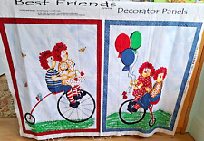 Raggedy Ann & Andy Best Friends Decorator Panels Cotton Fabric Sue Kruger USA