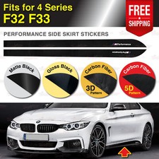 Fits BMW F32 F33 4 Series Sport Racing Side Skirt Stickers Vinyl Decals Stripes