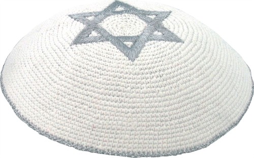 Gray star david knitted - of,