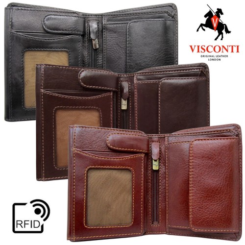 Mens leather wallet rfid - leather,