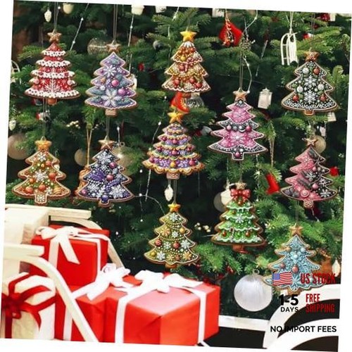 12pcs wooden christmas tree - christmas,