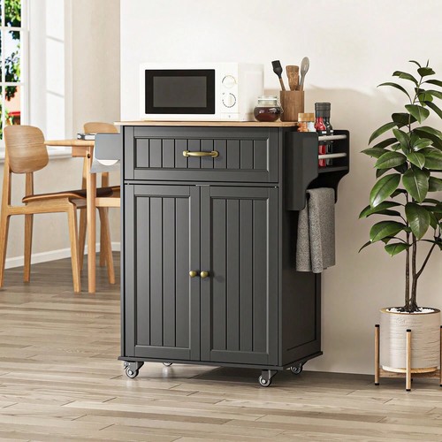 Black rolling kitchen - rolling,
