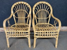 Wicker Bamboo Armchairs