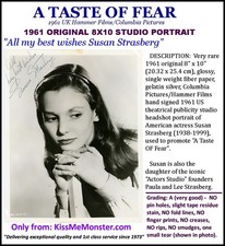 1961 Susan Strasberg Signed