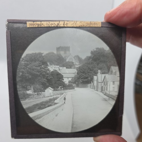 Glass magic lantern slide rhyl - glass,