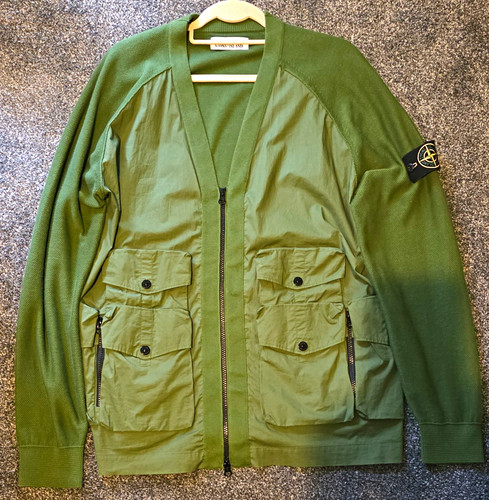 Stone island green cotton - island, knit