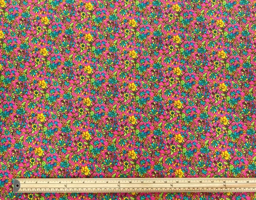 Floral cotton poplin fabric - cotton,