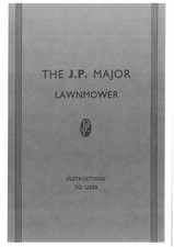 JP Lawn Mower Major 12inch Operators Manual 12"