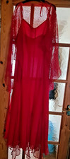 Glitz Stunning Red Dress and Sequined Type Jacket/Shrug Size 16 RRP £75.00 CA986