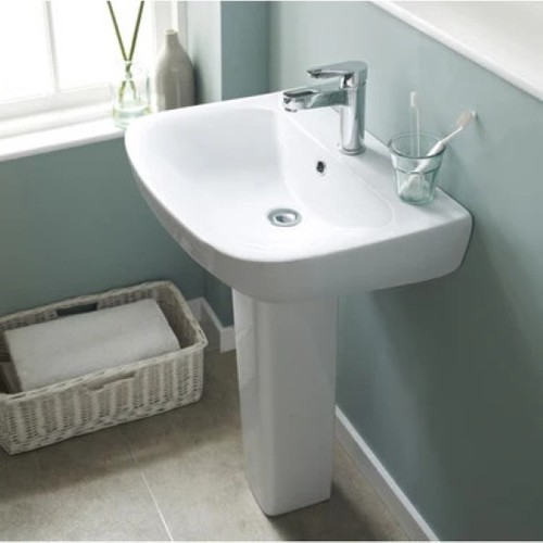 Full pedestal bathroom - , basin