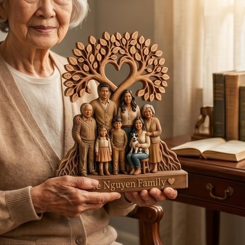 Personalized wooden family - personalized,