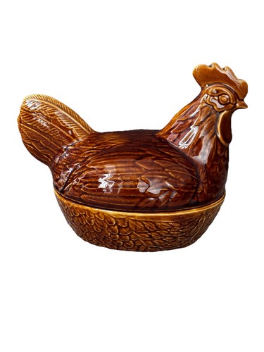 Vintage ceramic egg basket - vintage,