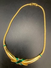 STATEMENT GOLD TONE AND GREEN