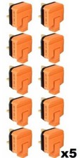 13 Amp Plug Tops Orange