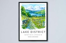 Lake district watercolor - lake,