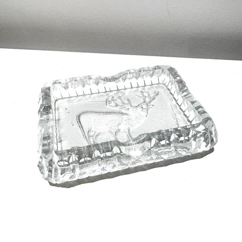 Heavy cut glass ashtray - heavy,