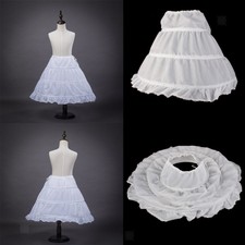 Wedding Dress Skirt Support UNDERSKIRT Kid Girls Flowergirl Crinoline Child Age