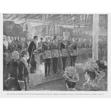 BUSHEY Herts Royal Masonic School for Boys Foundation - Antique Print 1900