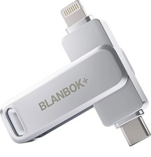 BLANBOK+ USB Flash Drive 128GB MFi Licensed for iPhone iPad Android