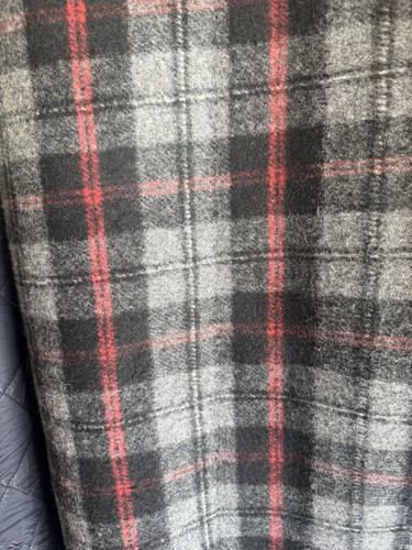 Wool check fabric coating - wool,