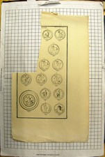 Original Old Antique Print