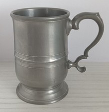 Vintage Crown & Rose London 1/2 Pint Pewter Tankard