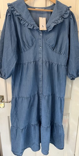 Women blue denim tiered - tu,