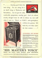 1932 Advert for H.M.V 'Model