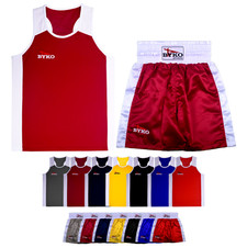 BYKO Boxing Shorts and Vest Set  Pro Training Sparring Fight Boxing Set