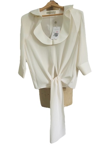 Balenciaga cropped silk blouse - cropped,