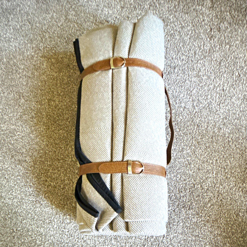 Beige cotton travel - cotton, blanket