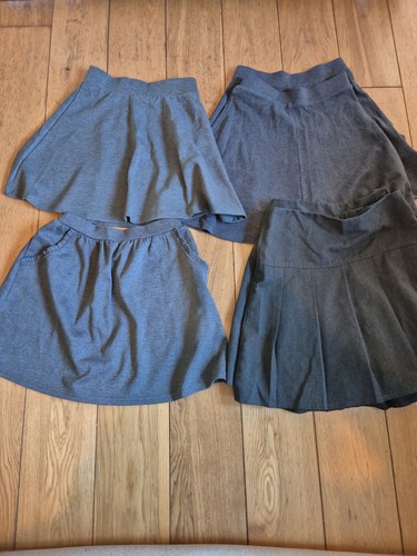 Girls grey school - girls, skirts,