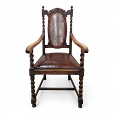 Antique carved oak barley