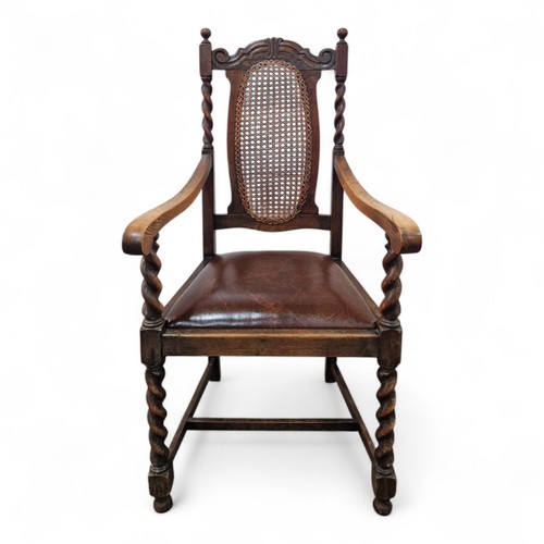 Antique carved oak - , barley