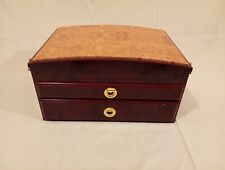 Rare Vintage Cutlery Set Organiser Canteen Decor Wood Box Drawings Jewellery