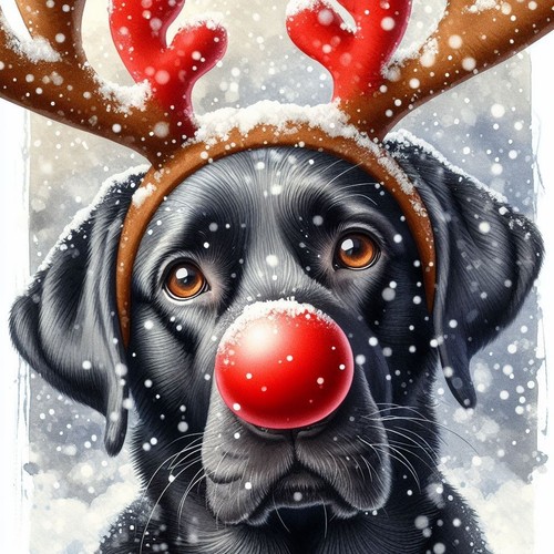 Single luxury black labrador - single,